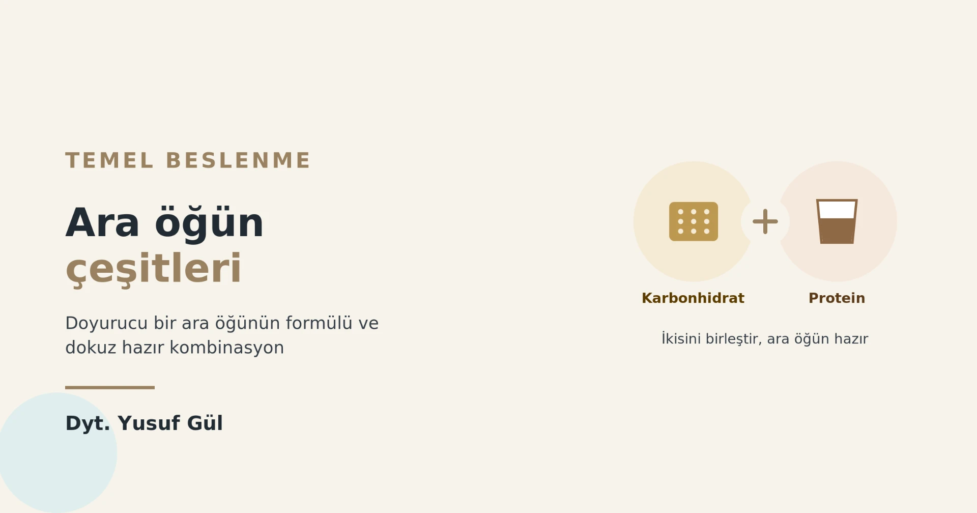 Ara öğünde ne yenir — karbonhidrat ve protein eşleştirmesi